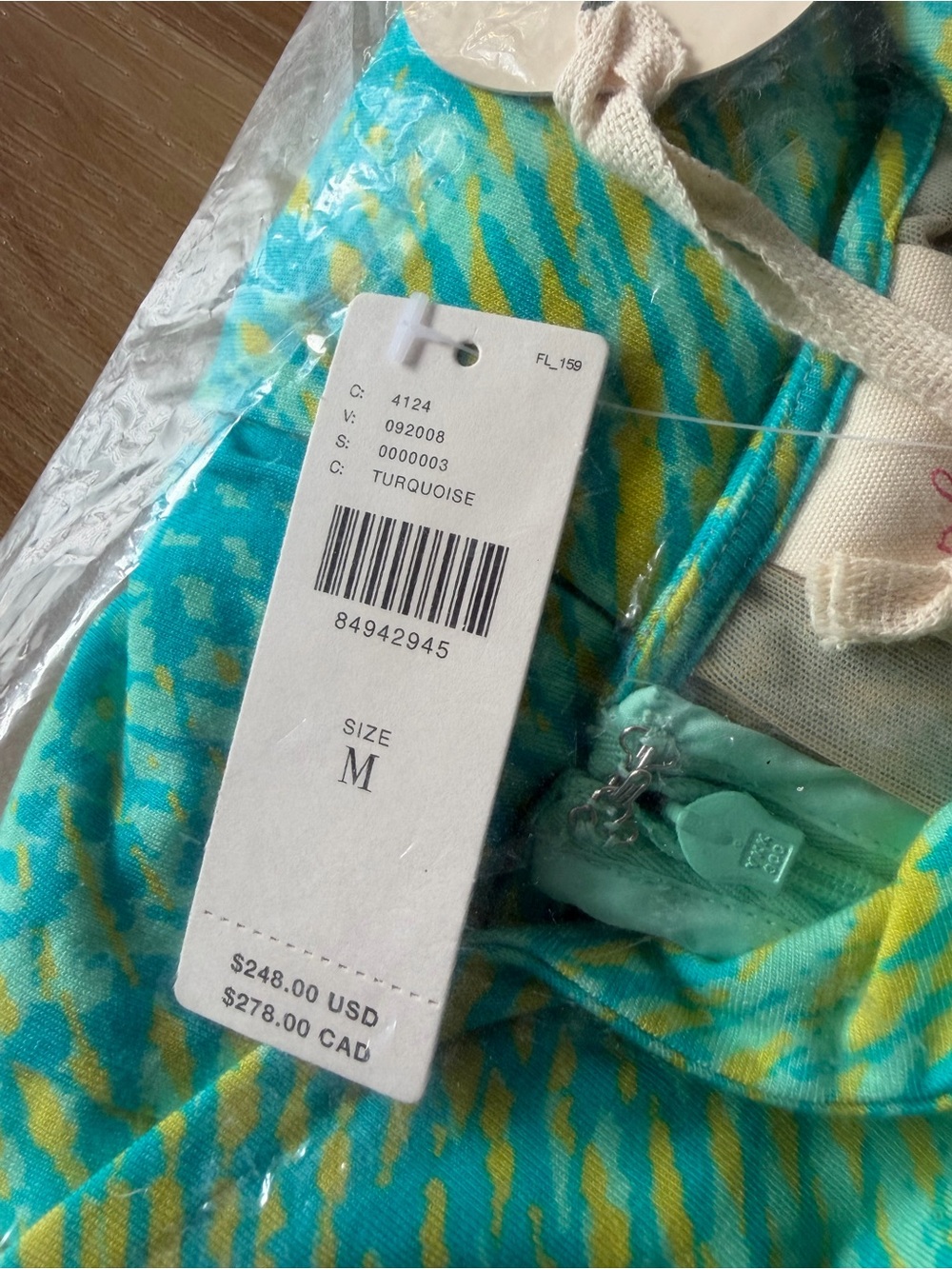 NWT Anthropologie / Plenty Cutout Wide-Leg Jumpsuit in Turquoise - Picture 6 of 7